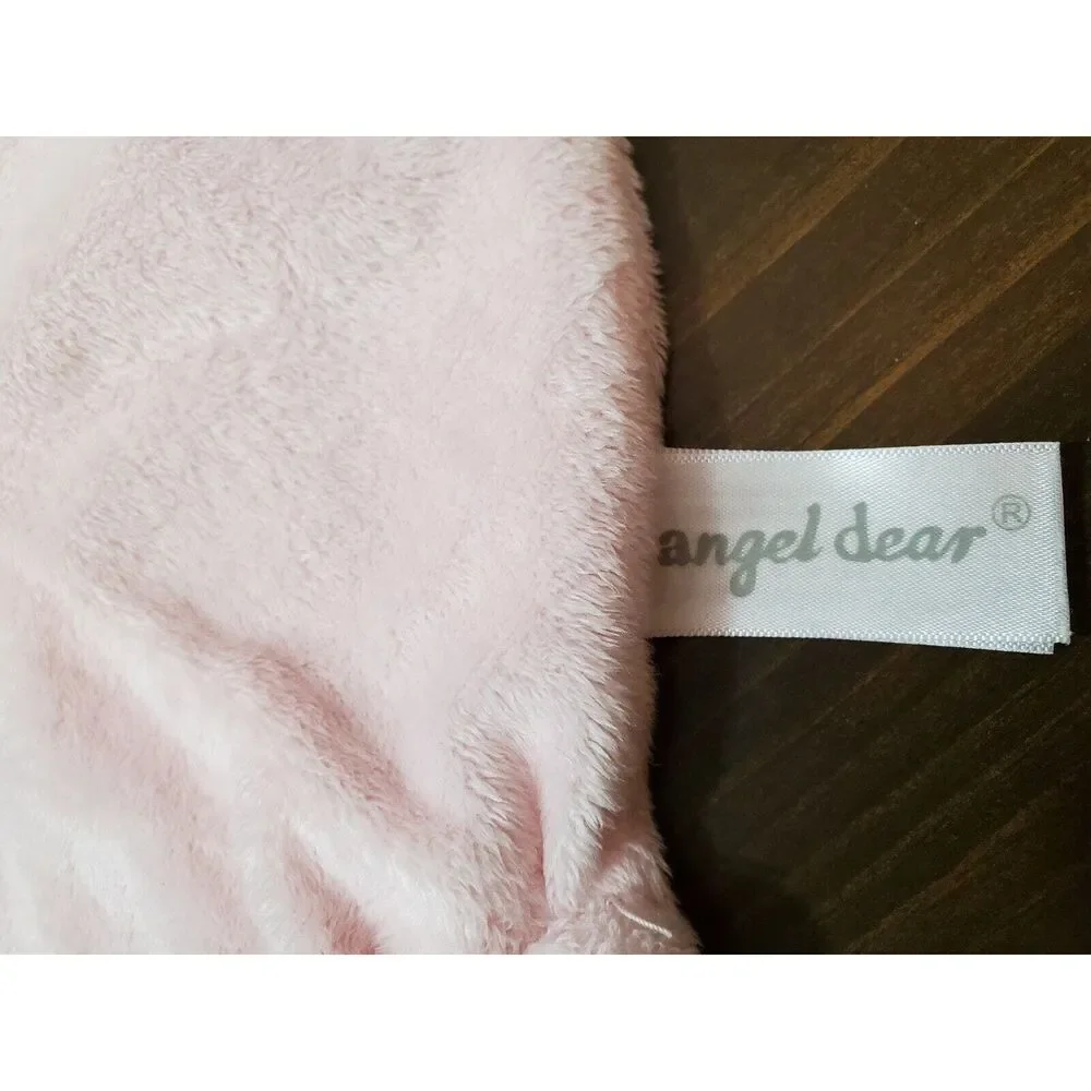 Angel Dear Lovey Elephant Pink Security Blanket Plush 12